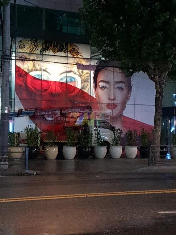K현대미술관 투명시트랩핑 작업