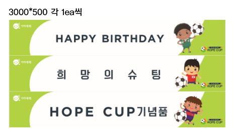 장충체육관 HOPE CUP 현수막