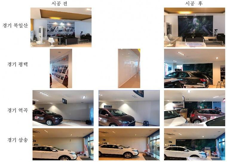GM 쉐보레전시장 브랜드월이미지교체공사 전국 200개매장 제작 ㆍ시공