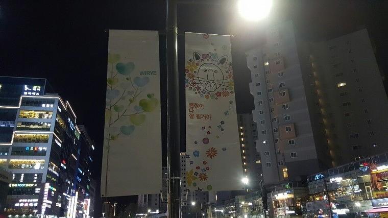 솔벤 후렉스 가로등 양면배너, 디자인 120개 총 380조 LH위례신도시 제작 및 시공