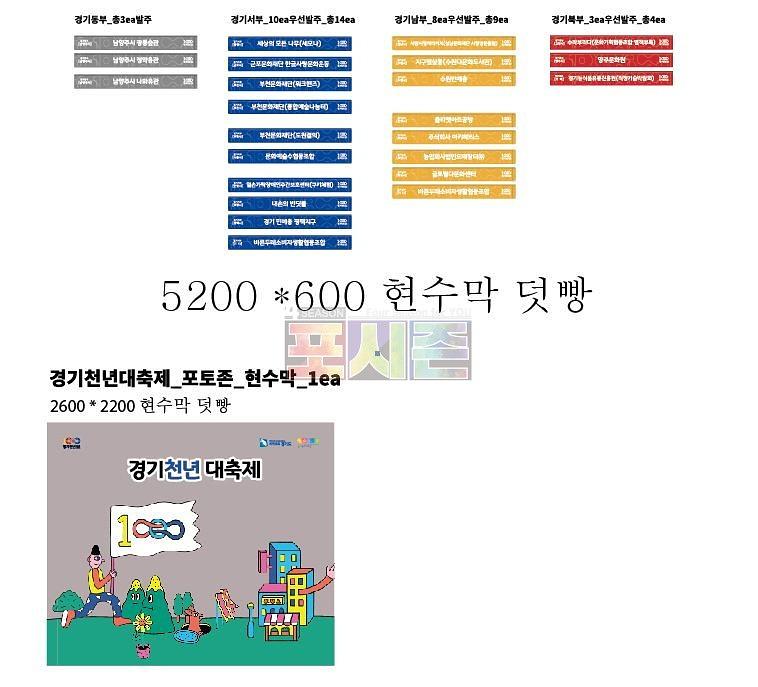 경기 상상캠퍼스 현수막 (족자용 현수막200개)