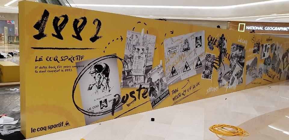 하남스타필드 목공 및 방염시트 출력 및 시공 _ Le Coq Sportif 프랑스 스포츠 라이프스타일 르꼬끄 스포르티브