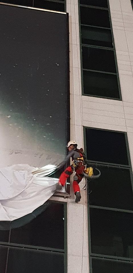파고다학원 강남점 로프시공장면
