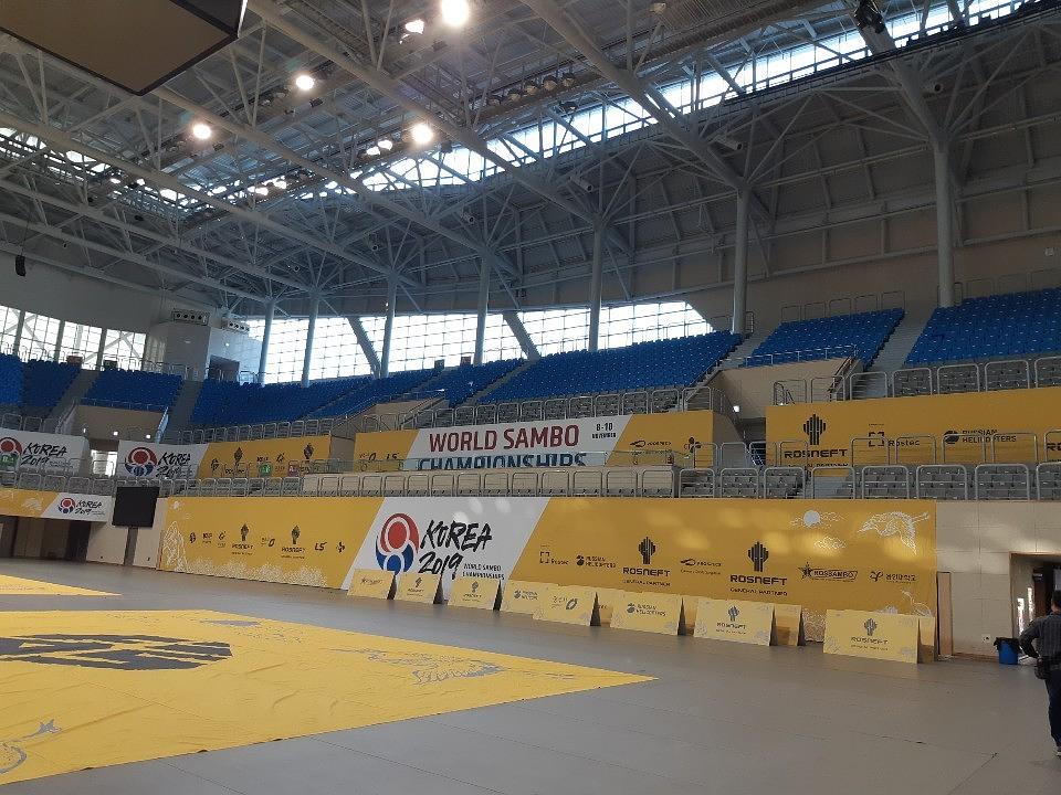 세계삼보연맹 행사 청주대학 석우문화체육관 제작 및 시공