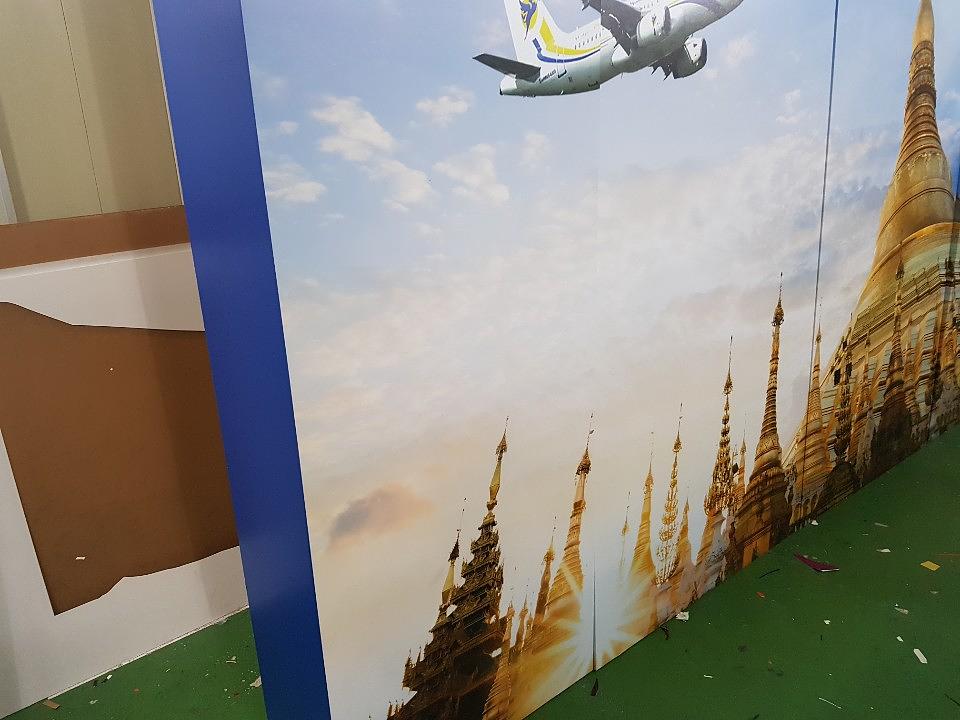 인천국제공항 허니콤보드,배너 제작및 시공