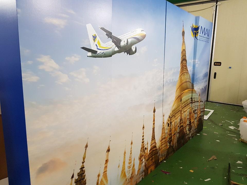 인천국제공항 허니콤보드,배너 제작및 시공