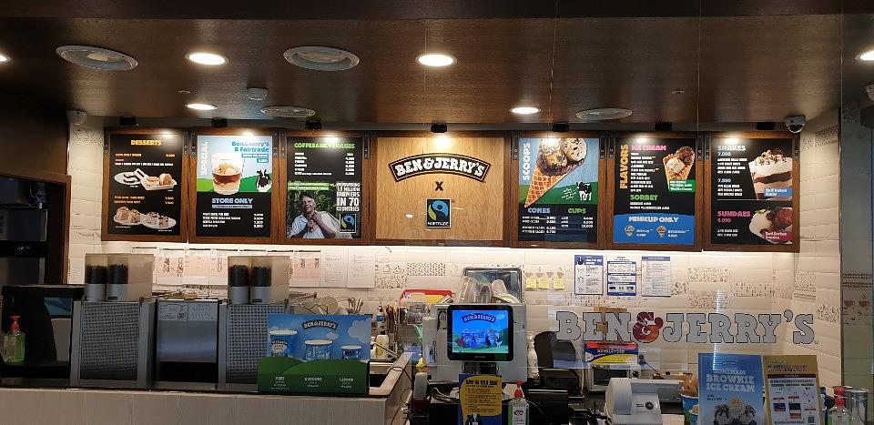 Ben & Jerry's 메뉴판, 외부 후렉스 제작 및 시공 (명동점)