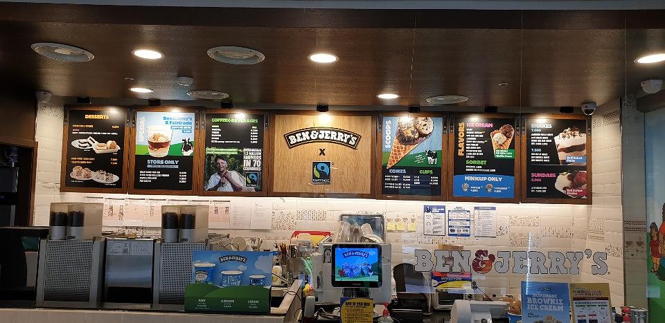 Ben & Jerry's 메뉴판, 외부 후렉스 제작 및 시공 (명동점)