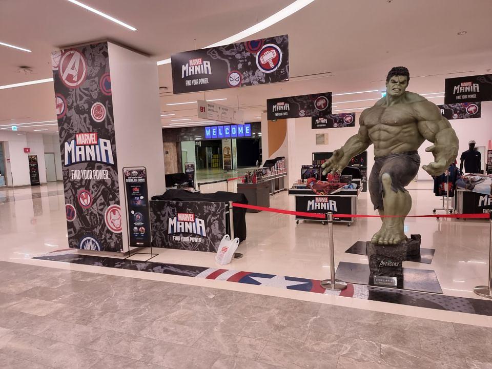 코엑스 스타필드 마블 기둥,바닥실사 제작 및 시공(방염)