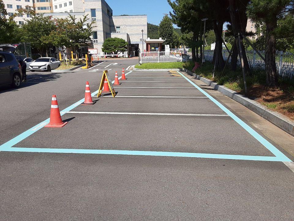 서산 그린카 주차라인- 아스팔트 시트지 제작 및 시공