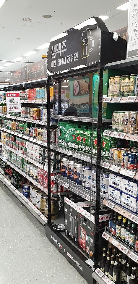 전국이마트매장/하이네켄맥주 ㆍ아크릴매대 ㆍ제작ㆍ시공