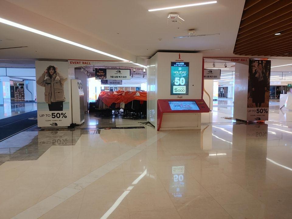 12월 22일 코엑스 기둥광고 방염시트. 필증 제작 및 시공