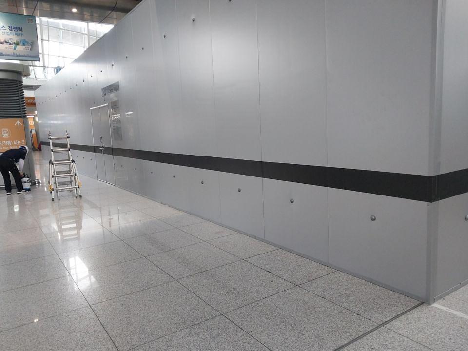 6/15 인천공항 가설벽체 제작 및 시공