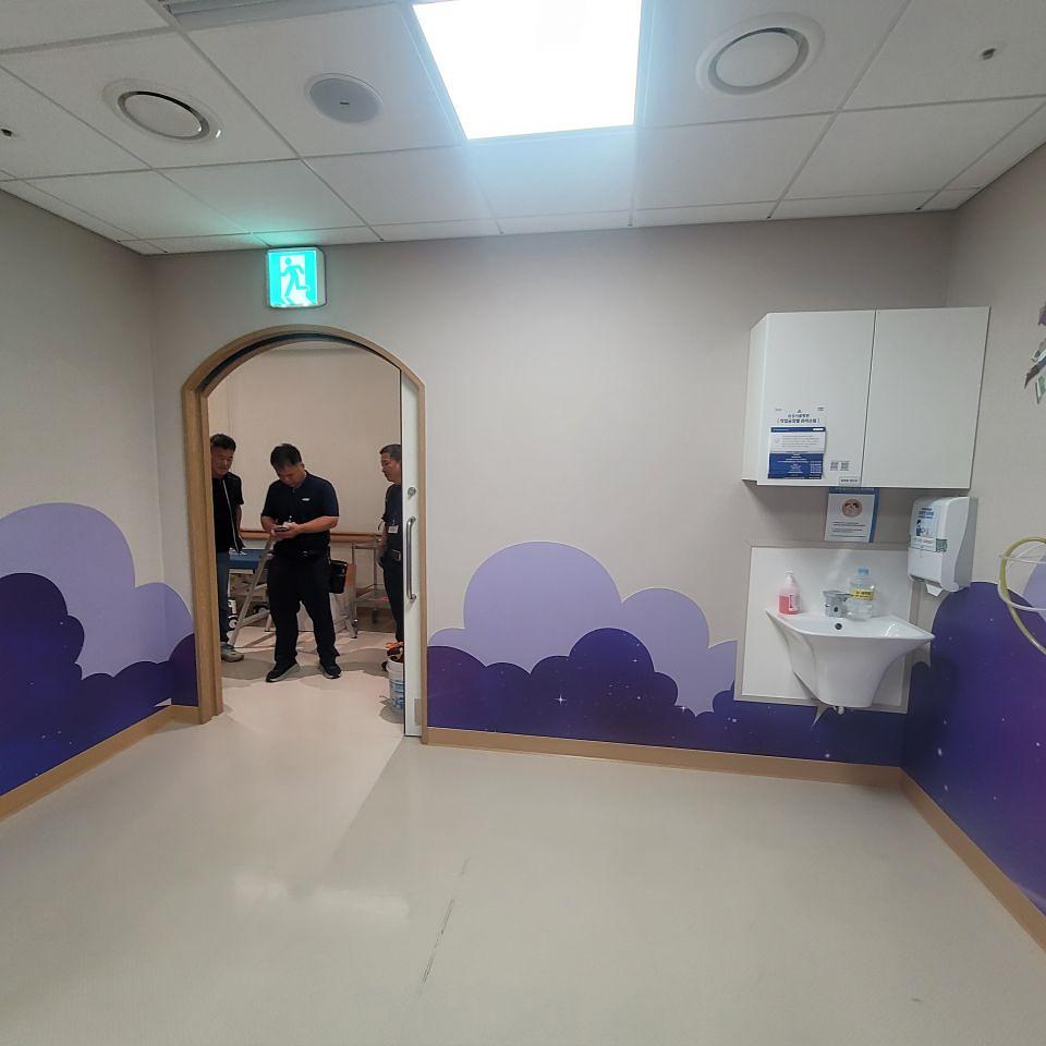 2025/09/19 삼성병원. 방염 랩핑. 제작 및 시공