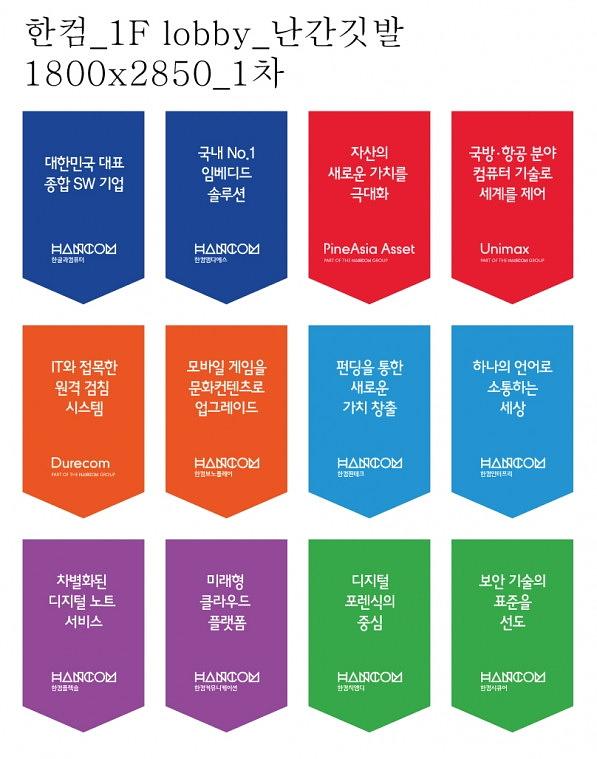 한글과컴퓨터 신제품발표회 현수막,배너, 폼보드 추가