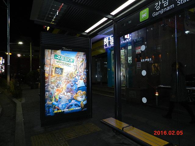 주토피아 버스승강장 광고 와이드칼라 시공사진