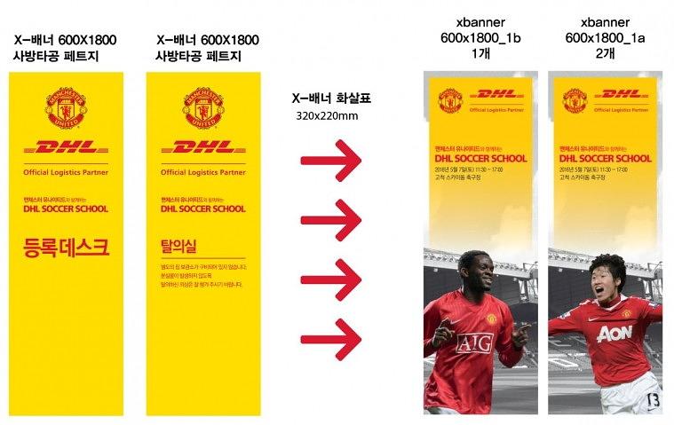 DHL맨유 행사 현수막,배너
