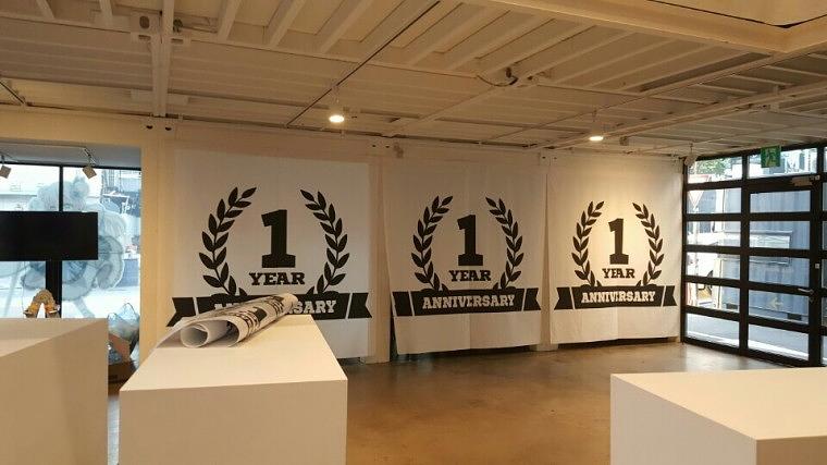 갓오브하이스쿨 모바일 1주년 행사장 출력+시공