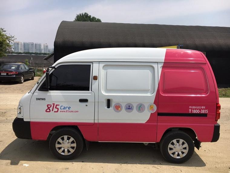 815카 다마스 부분랩핑