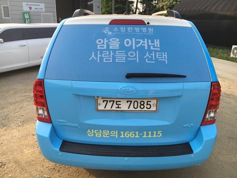 소람한방병원 그랜드카니발 전체랩핑