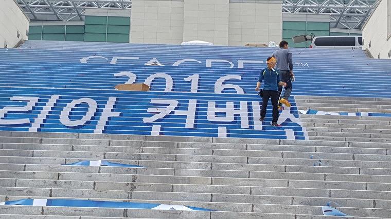 2016 시크릿 코리아 컨벤션 계단랩핑 시공사진