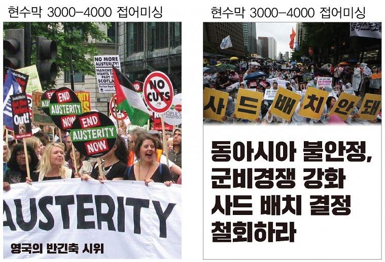 맑시즘 시위 현수막