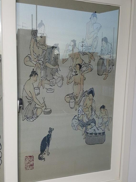민속화 원웨이시트 사무실 랩핑
