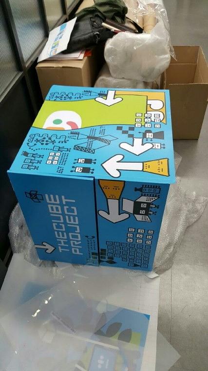 포맥스 정육면체 전면 랩핑