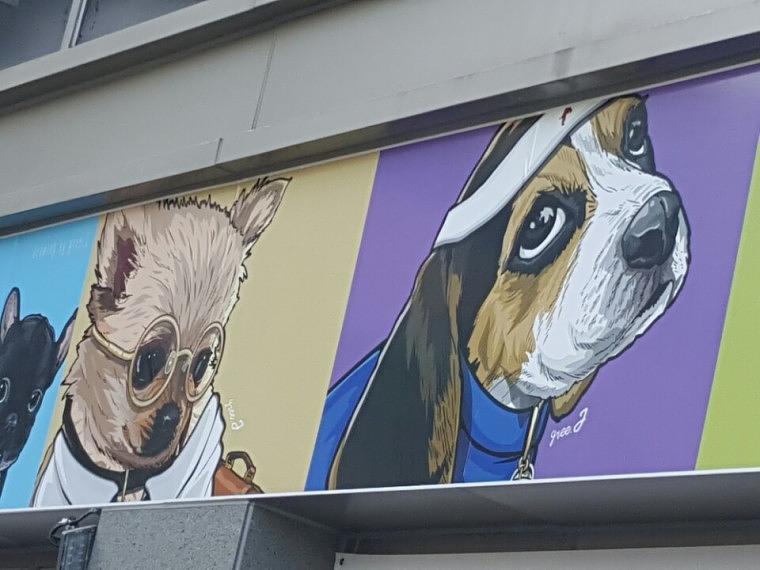 서울종합예술학교 건물랩핑 시공장면