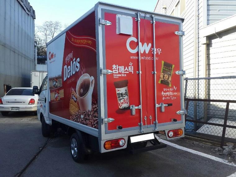 청우제과 1톤탑차 풀랩핑 시공