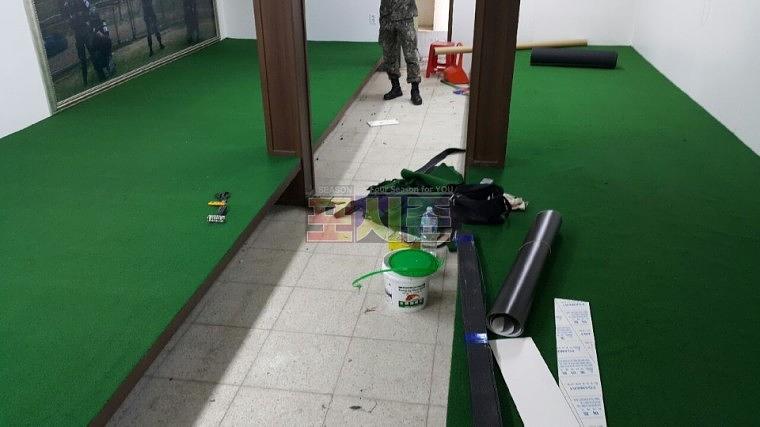 군부대 DMZ포토존 시트&액자 작업