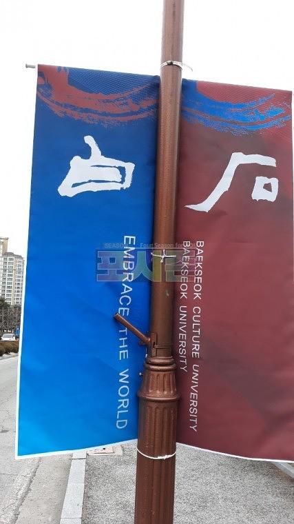 백석대학교 가로등배너 55조